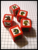 Dice : Dice - Game Dice - Yahtzee Teenage Mutant Ninja Turtles Dice Set - Sticker Face